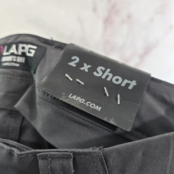 LAPG Pants Womens 2 Short Gray Ripstop Teflon BFE Stretch Charcoal Mid Rise NEW - Picture 12 of 15
